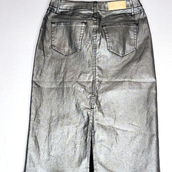 NWT!! Marc New York Metallic Stretch Denim Coated Column Skirt Size 4. #446 - Picture 8 of 9